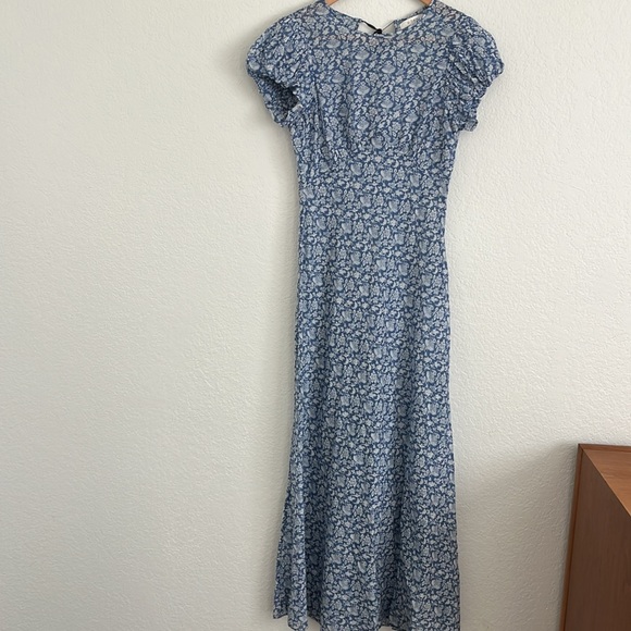 Doen Romina XS Blue Floral Women's Dress - Picture 6 of 8